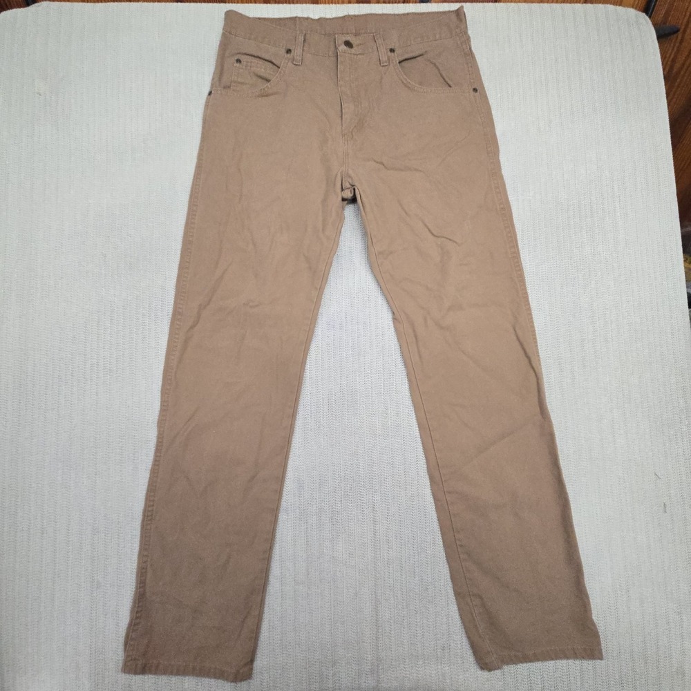Wrangler Rugged Wear Jeans Mens 34x34 Beige Regular Fit Straight Pants 1031100AN